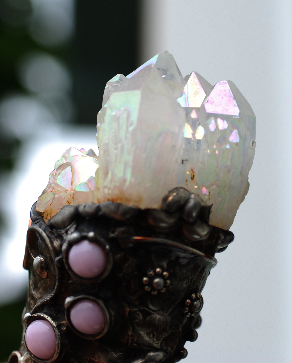 SpringBok Quarts Joyful Life Magic Crystal Wand - Click Image to Close